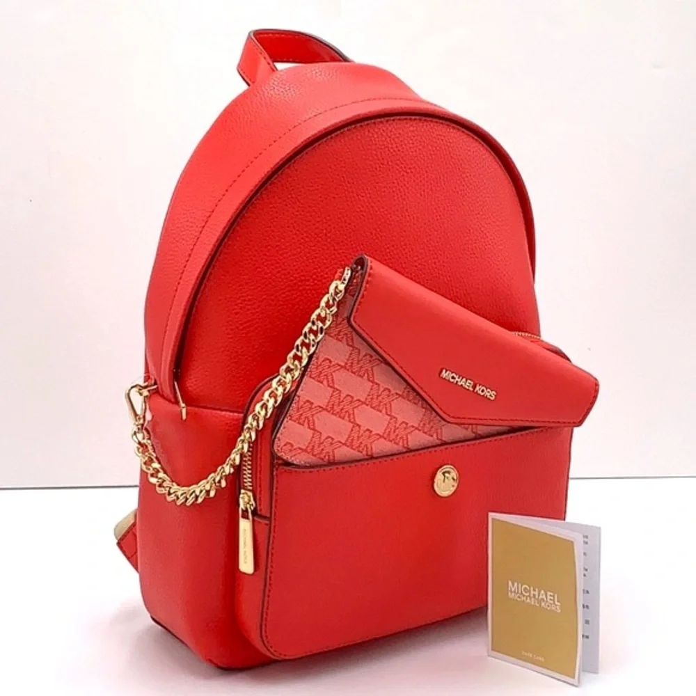 MICHAEL KORS DARK SANGRIA  Maisie Medium Pebbled Leather 2-in-1 Backpack